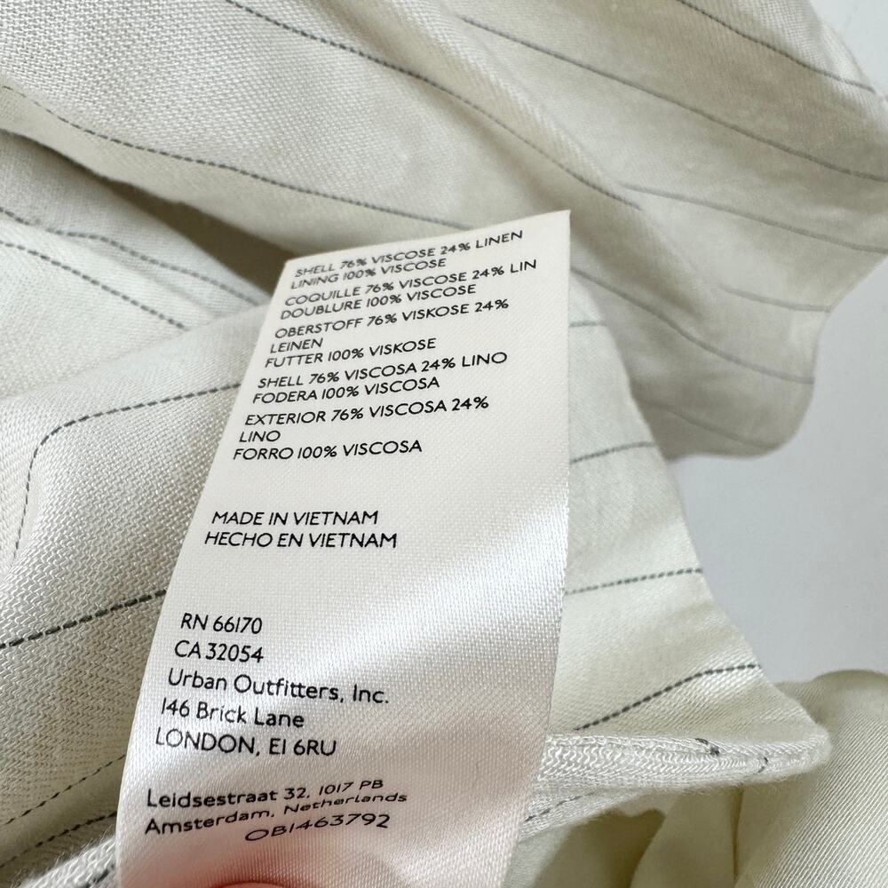 NEW Free People Crosby Blazer Jacket Oversized Linen Blend Ivory Relaxed Small - Picture 9 of 13